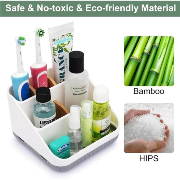 Bathroom Toothbrush Holders for Countertop - Electric Toothbrush Organizer - Picture 6 of 7